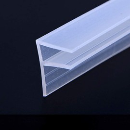 ETOPARS Bath Door Seal Strip Shower Screen Window Gap Seal Curved Flat Rubber Glass Bottom Frameless Weather 6mm 78" inch F Shape