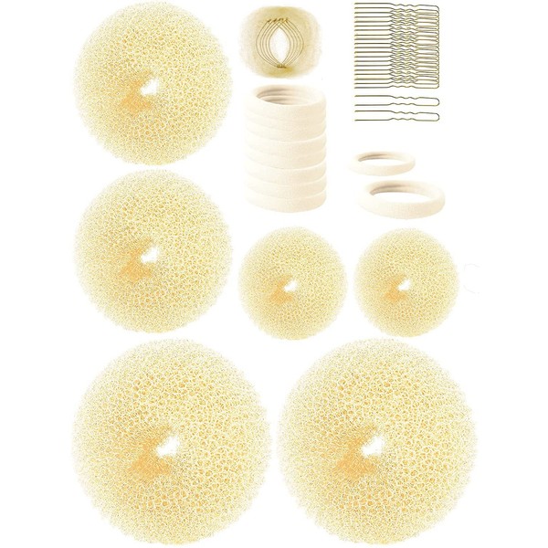 Hair Bun Maker，Hair Doughnut Shaper（ 2 Small,2 Medium,2 Large ）Hair