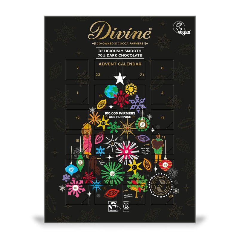 Divine Chocolate Dark Chocolate Advent Calendar