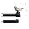 MERIVILLE 1-Inch Diameter Telescoping Double Window Curtain Rod, Pewter Bird