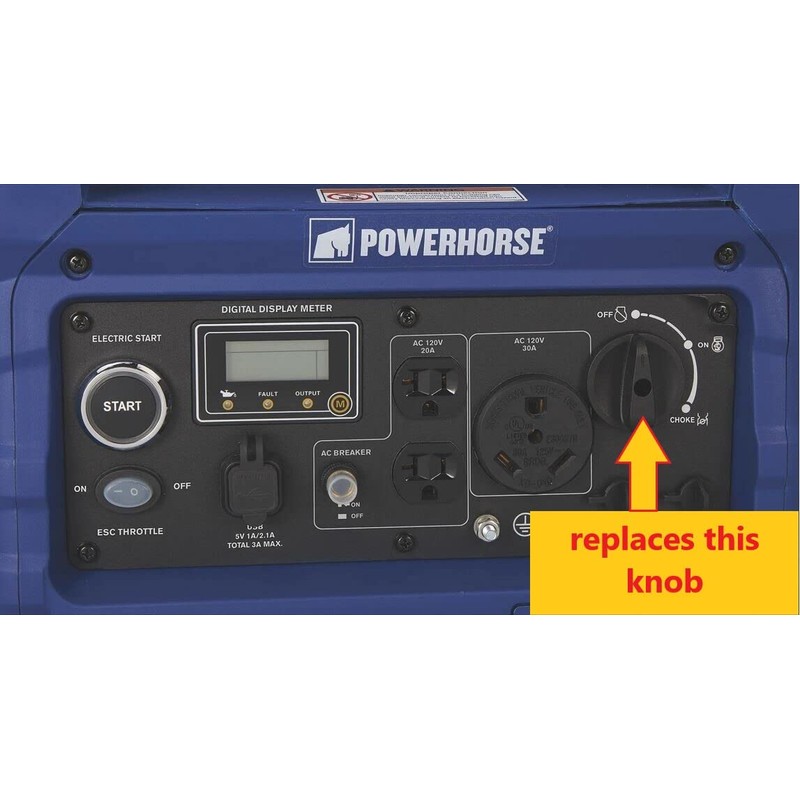 Compatible replacement knob for Powerhorse 3500 watts inverter generator for