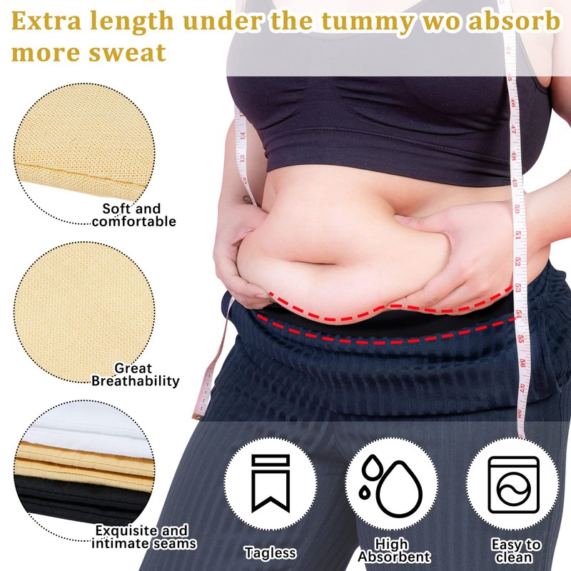 Boyiee 6 Pack Tummy Liners for Sweat Rash Plus Size