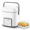 TLOG Mini Rice Cooker 2.5 Cups Uncooked, Healthy Ceramic Coating