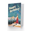 Artery8 Lighthouse Winter Mountains Man Birthday Card