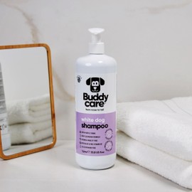 Buddycare White Dog Shampoo - Whitening and Brightening Shampoo for Dogs - Deep Cleansing, Fresh Scented - With Aloe Vera and Pro-Vitamin B5 (1L)