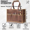 Tool Bag, Heavy Duty 16oz Waxed Canvas Water-Resistant Tool Pouches,
