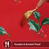 homing Christmas Rectangle Tablecloth – Red Poinsettia Flower Holly Holiday