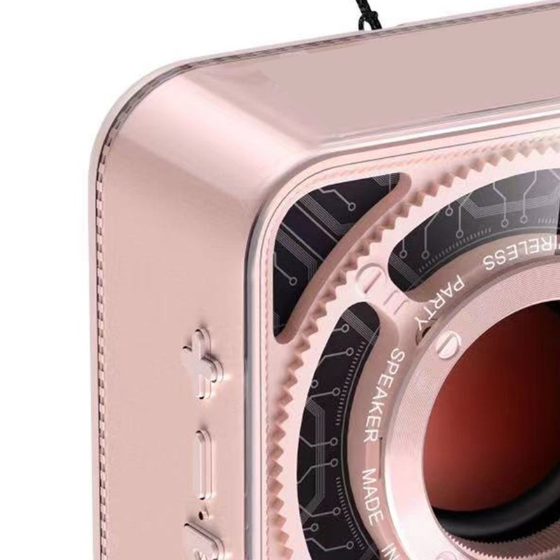 Portable Wireless Bluetooth Speaker 5W Transparent Mechanical Armor Style Small