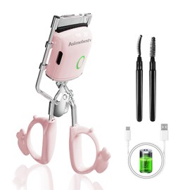 Rizador de Pestañas Térmico, Rizador de Pestañas Eléctrico con Peine, Acero Inoxidable, 2 Modos y Almohadillas Térmicas Sensores de Silicona para...  