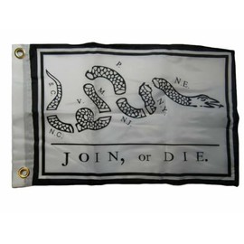 Trade Winds 12x18 12""x18"" Join or Die Gadsden 100% Polyester Motorcycle Boat Flag Grommets
