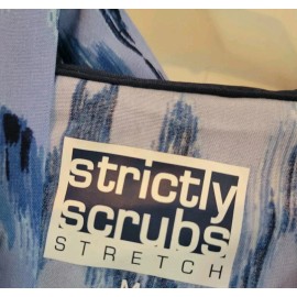 Strictly scrubs stretch ceil ikat print scrub jacket SIZE Medium