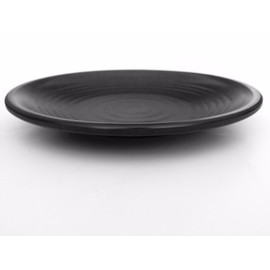 Z-Moments Melamine Round Dinner Plate Set, Black, 8", 9", 10", 11.5" dia, Black, LJP Series (6, 8")