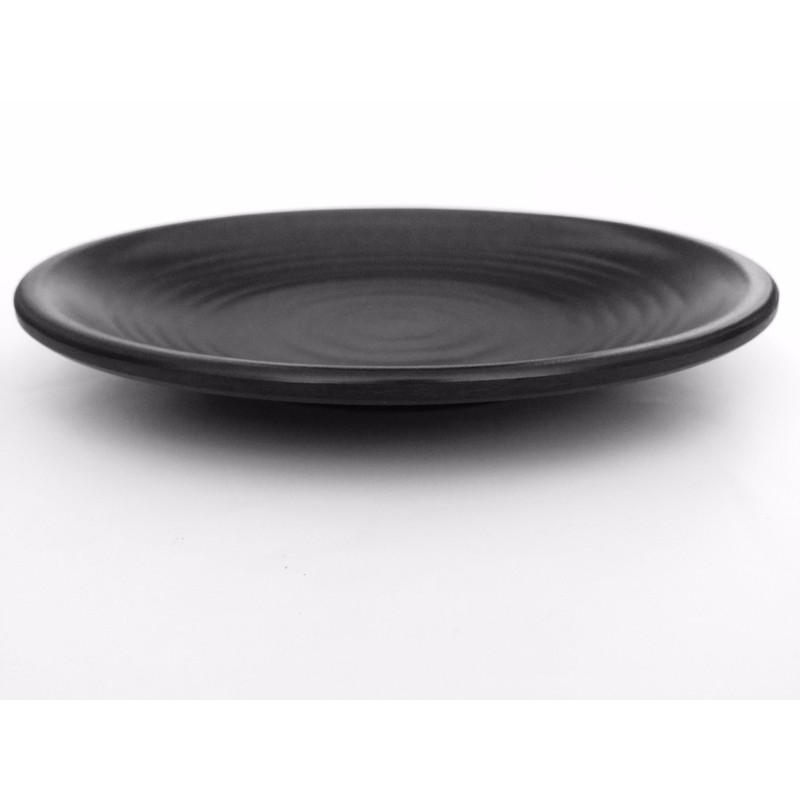 Z-Moments Melamine Round Dinner Plate Set, Black, 8", 9", 10",