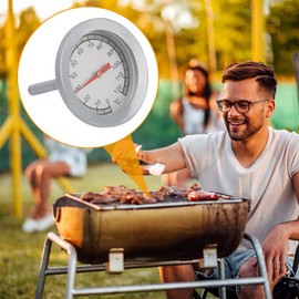 Roasting Thermometer BBQ Thermometer Smoker Oven Thermometer Grill Pizza Temperature Display 120°C for Grill Cooking Meat Stainless Steel Smoker Oven Thermometer Kitchen Food Thermometer