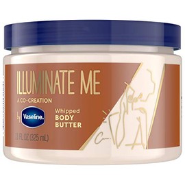 Vaseline Illuminate Me Body Butter Created for Melanin Rich Skin Whipped Body Butter Provides 24 Hour Moisturization for Dry Skin 11 oz