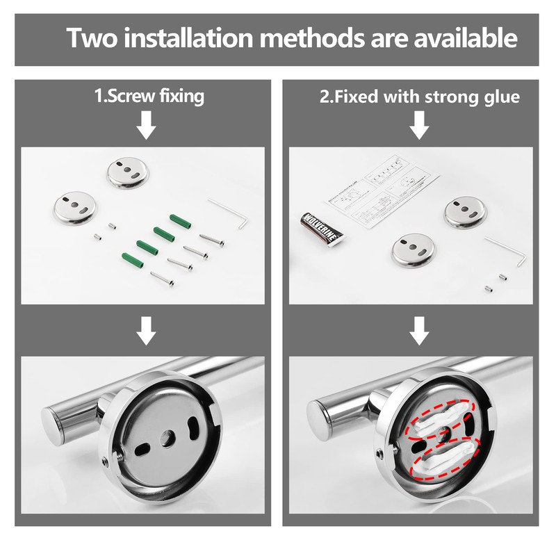 SKOWLL Shower Slide Bar with Adjustable Handheld Shower Head Holder