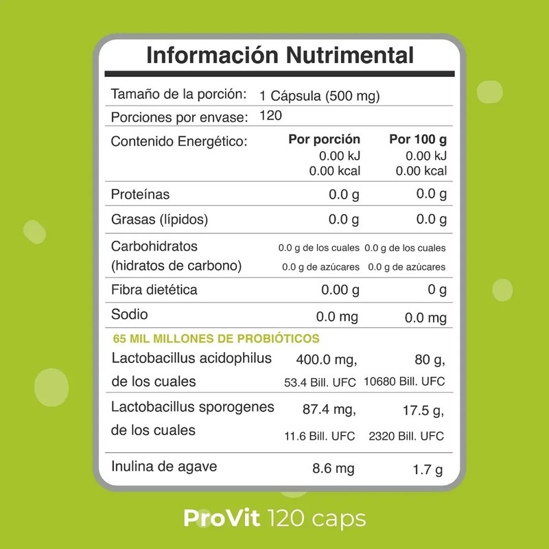 Biobo Labs BioCore Suplemento ProVit 120 cápsulas