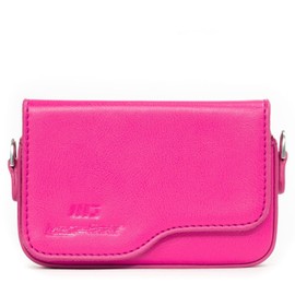 MegaGear Canon PowerShot SX620 HS, ELPH 180, ELPH 360 HS, ELPH 190 is, ELPH 170 is, SX610 HS Leather Camera Case with Strap - Hot Pink - MG1093