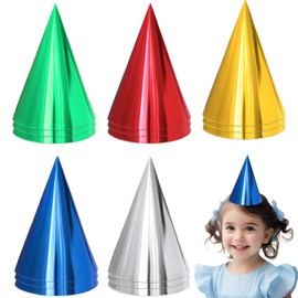 Pack of 15 Birthday Party Hats Bright and Colorful Cone Birthday Hats for Kids & Adults, Cone Party Hats
