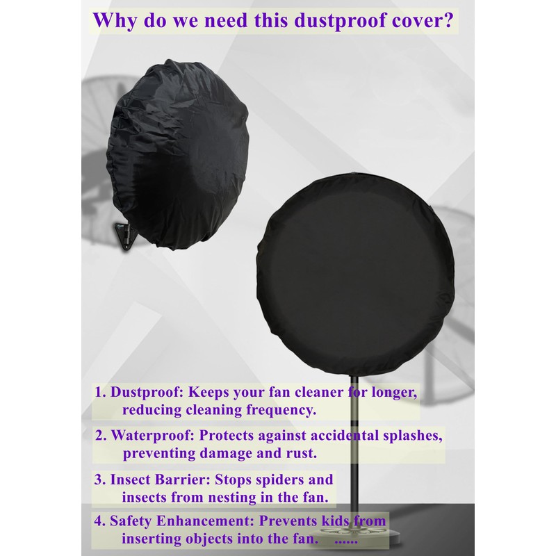 30 Inch Fan Cover,Dustproof Covers for 30" Industrial Pedestal Floor
