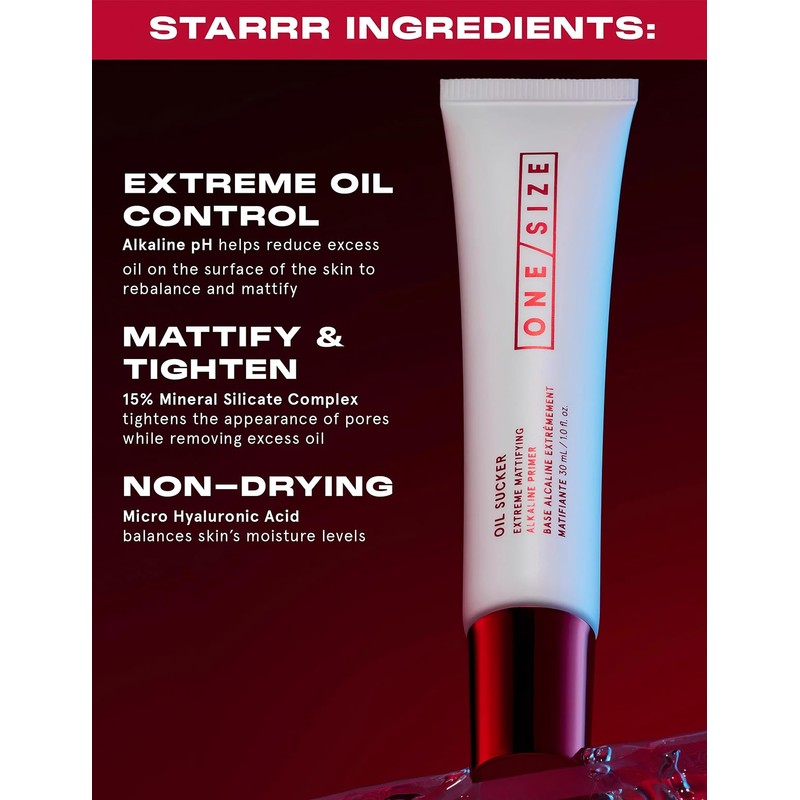 One Size Oil Sucker Extreme Mattifying Alkaline Primer, 12Hr Wear,