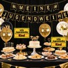 Jugendweihe Deko, Jugendweihe 2025 Deko Schwarz Gold Junge Mädchen, Alles