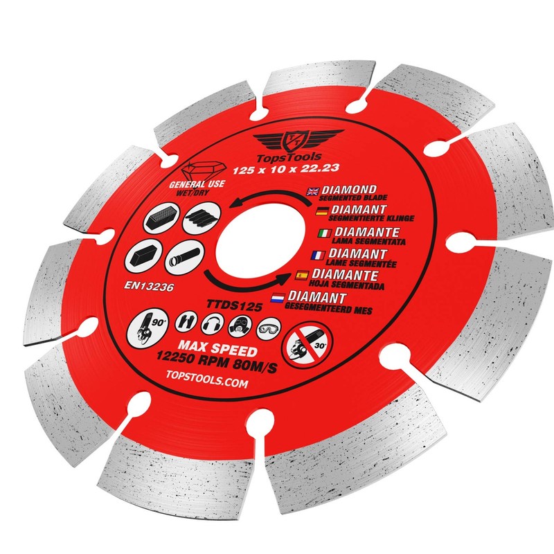 1 x TopsTools TTDS125 125mm (5 inch) x 10mm x