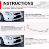 h hengyi soul Front Bumper Lip Splitter Spoiler Gloss Black