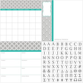 WallPops Pimlico Dry Erase Combo Wall Decal with Monogram, Multi-Colour