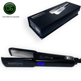 Super Professional Flat Iron Hair Straightener, (110V BLACK) Pro Silver Titanium Plates 1.5" for Keratin Treatments and salon duty Best Iron Ever Made