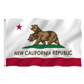 California State Flag 3X5 FT, CR Outdoor Polyester Flags, Double Stitched Flags with Brass Grommets and Stronger Header. (3X5)