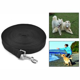 OFKP® Long Training Dog Leash 65ft/20m Long Nylon Training Dog Leash for Pet Tracking Training Obedience Lead Leash (Black)