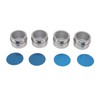 BORDSTRACT Set of 4 Magnetic Spice Jars, Stainless Steel Seasoning