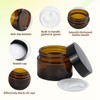1.7 oz 6 Pcs Airtight Amber Glass Jars with Spoon