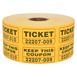 1000 L LIKED Raffle Tickets,Neon Yellow, Raffle Ticket Double Rolls, Self-Adhesive,Tickets for Events, Entry, Prizes Stickers,Teacher Stickers, Classroom Stickers,Stickers for Students