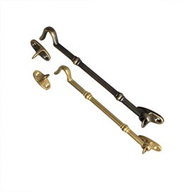 Powertool Hook and Eye, 1 Piece Window Hook, Antique Brass Cabin Hook for Door, Window, Decoration Style (Brass 22.5cm)