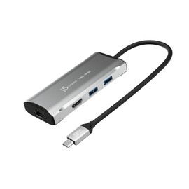 j5create USB-C 6-in-1 Docking Station PD100W 4K60/1080p144Hz [USB-A3.2 Gen2x2, USB-C PD100W (Supports 10Gbps Data Transfer), 4K HDMI, LAN, USB4/Thunderbolt 4 Compatible, MacBook Pro, MacBook