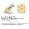 Dog Summer Shirts Lemon Print Breathable Cool Hawaiian Dog Shirts