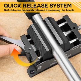 Golf Club Regripping Pro Kit, Quick Release Golf Grip Removal Tool Aluminum Vise Clamp Beginner-Friendly Home Vise with Golf Grip Replacement Tape, Hook Knife (No Solvent)