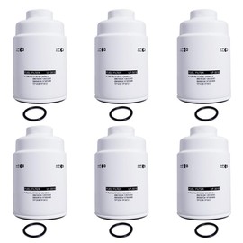 6PCS TP3018 12642623 Fuel Filter (white) Compatible with 6.6 Duramax Diesel Chevy Silverado/GMC Sierra 2500HD 2001-2016 3500HD 2007-2016 Express/Savana 2500 3500 4500 2012-2016 Diesel Engine
