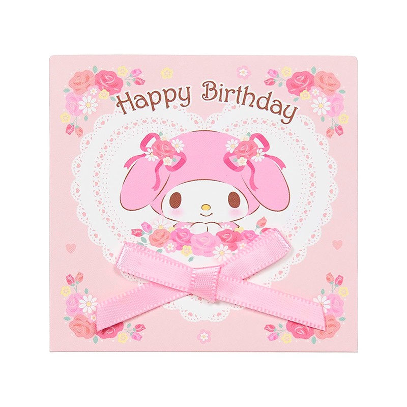 Sanrio 656984 My Melody Birthday Celebration Mini Card, Pink Ribbon