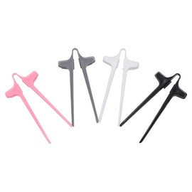 POFET 4 Pcs Finger Chopsticks, Plastic Finger Chopsticks, Snack Chopsticks Reusable Tweezer Tongs Food Clips For Gamers Home Gadgets,Lazy Auxiliary Chopsticks Keep Hands Clean