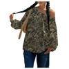 RoseSeek Women's Off Shoulder Camo Graphic Sweatshirts Long Sleeve Loose
