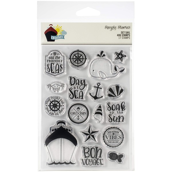 SIMPLE STORIES Cruisin Stamps Set SAIL, One Size