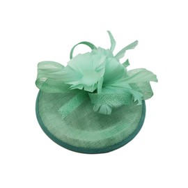 Finecy In New Women Ladies Feather Pillbox Fascinator Headband Wedding Royal Ascot Formal Race (Light Green)