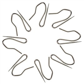 Mini Skater 30Pcs Curtain Hooks Pin-On Drapery Hooks Living Room Bedroom Window Curtain Hanging Hook for Window Door Shower Curtain (Nickel)