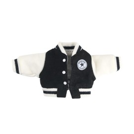 Obitsu 11 OB11 Size Costume, For 4.3 inches (11 cm) Body, 3 Piece Set, Stadium Jan, Baseball Clothes, Sleeveless Hoodie, Sweatpants, Multicolored (Black A)