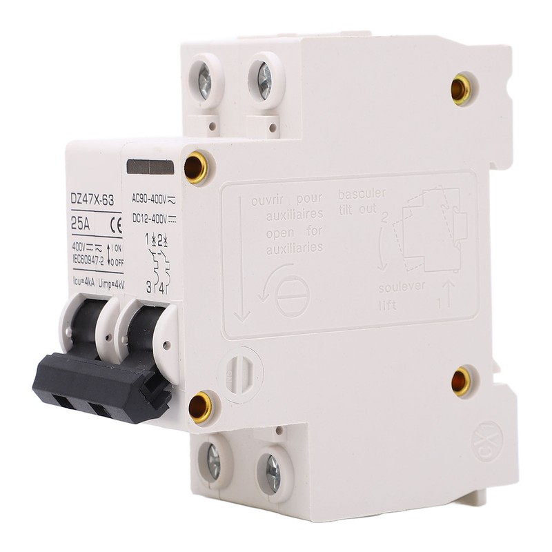 AC DC Miniature Circuit Breaker 2P 25A 400V DIN Rail