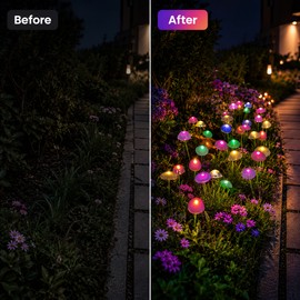 Solar Mushroom Garden Lights for Outdoor Decor – Dual Mode LED Ambiance for Yard, Patio & Pathway