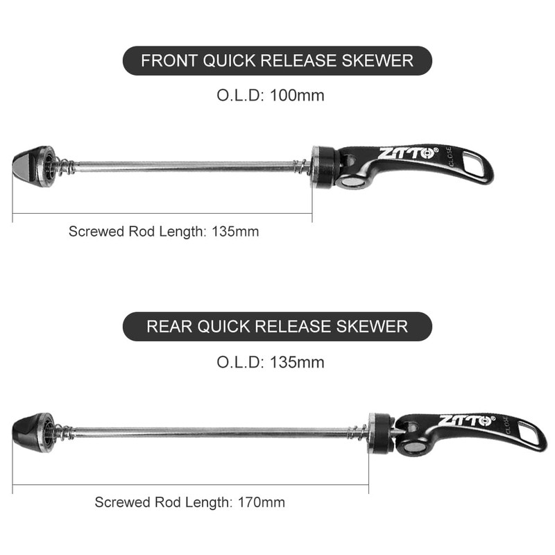 Wuyuzi Quick Release Skewer,Bike Axle Quick Release Skewer Front Rear